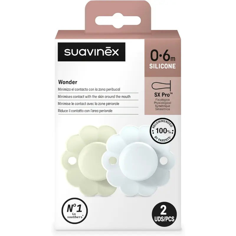 Suavinex Wonder SX PRO Sucette – Lot de 2 – Aqua/Blue - Image 3