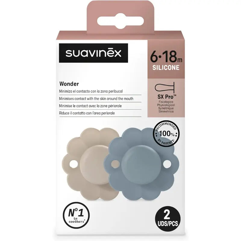 Suavinex Wonder SX PRO Sucette – Lot de 2 – Nuage/Lac - Image 3