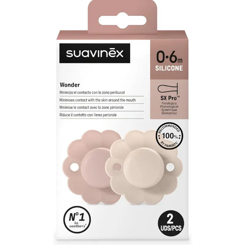 Suavinex Wonder SX PRO Sucette – Lot de 2 – Rose/Rose Clair - Image 3