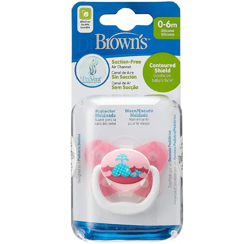 Sucette Dr. Brown's BUTTERFLY SHIELD Stage1 0-6M - Rose - Image 2