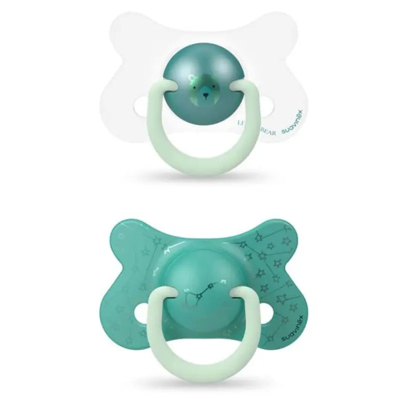 Sucette Night&Day Silicone +18 vert, ours - Image 1