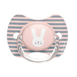 Sucette Premium avec Tétine Symétrique Silicone - 6/18M- Rose - Image 1