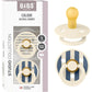 Sucettes Bibs Colour Studio Lot de 2 – Tétine ronde, Latex Naturel, Sans BPA – Bleu Acier, Ivoire - Pin - Image 1