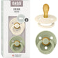 Sucettes BIBS Colour Symétriques – Sans BPA, Tétine Symétrique en Latex Naturel – Ivoire-Sauge