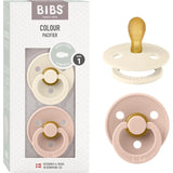 Sucettes BIBS Colour Symétriques – Sans BPA, Tétine Symétrique en Latex Naturel – Ivoire/Sauge - Image 1