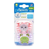 Sucettes Dr Browns Prevent imprimées – animal femelle stade 1 - Image 1