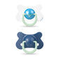 Sucettes Suavinex Night and Day 4–18M – Baleine Bleu – Lot de 2 - Image 1
