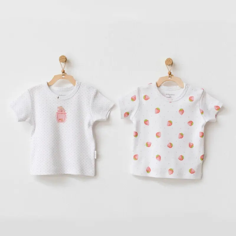 T-shirt bébé 2 pièces Andywawa Picnic Time AC21735 Blanc - Image 1