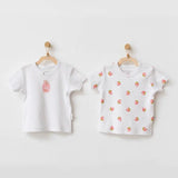 T-shirt bébé 2 pièces Andywawa Picnic Time AC21735 Blanc - Image 1