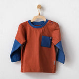 T-shirt bébé Andywawa à manches longues motif ours de camping AC21082 Marron - Image 1