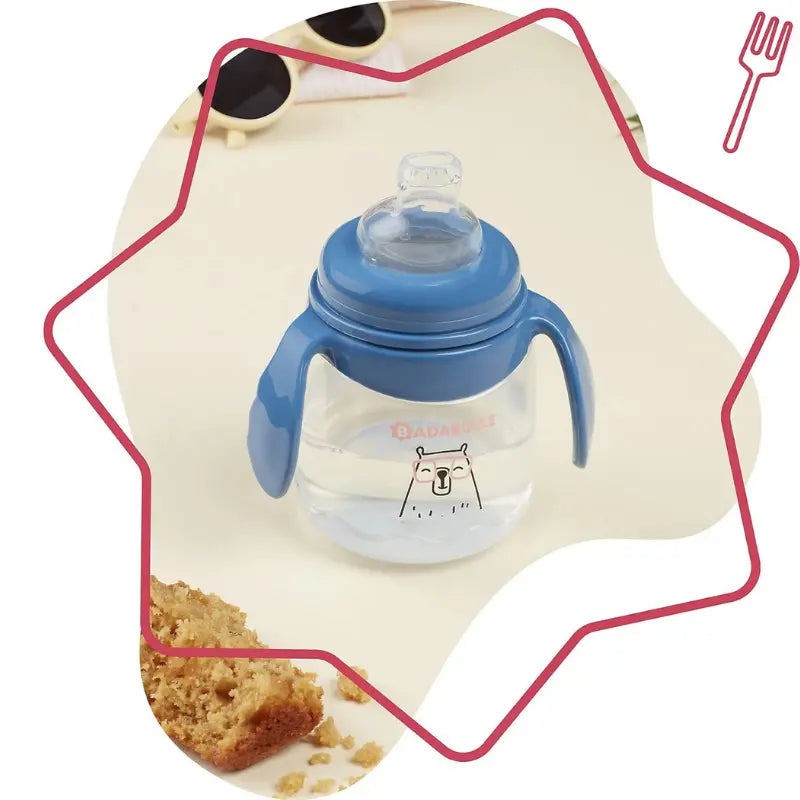 Tasse Anti-Fuite Bec En Silicone Souple Badabulle - 180ml - Image 2