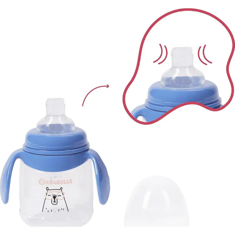 Tasse Anti-Fuite Bec En Silicone Souple Badabulle - 180ml - Image 4