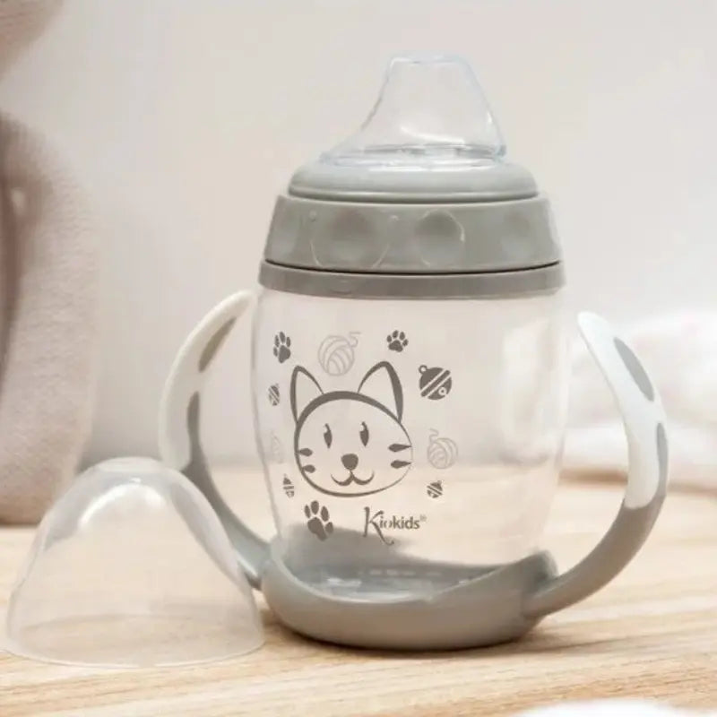 Tasse d’apprentissage Step 1 gris – Kiokids +6 MOIS - Image 2