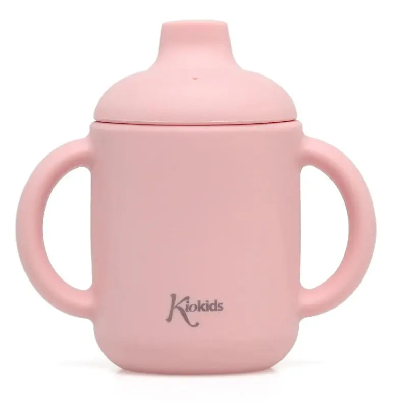 Tasse en silicone Rose avec poignées +4 MOIS - Image 1