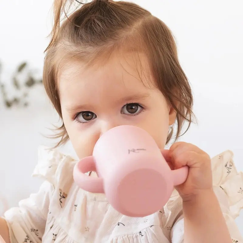 Tasse en silicone Rose avec poignées +4 MOIS - Image 3