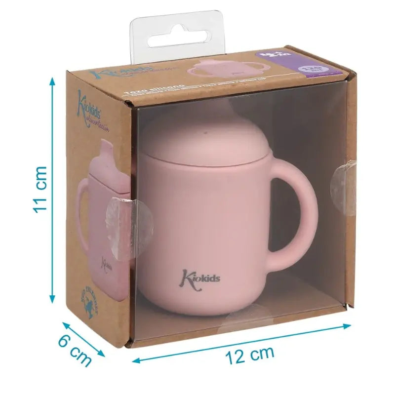 Tasse en silicone Rose avec poignées +4 MOIS - Image 5