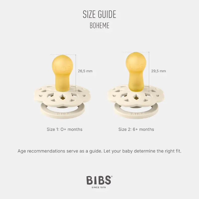 Tétine BIBS Bohème sans BPA – Tétine symétrique en latex de caoutchouc naturel – Rose poudré - Corail - Image 2