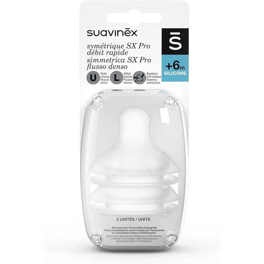 Tetines Symetriques Sx Pro X2 6m+ - SUAVINEX - Image 1