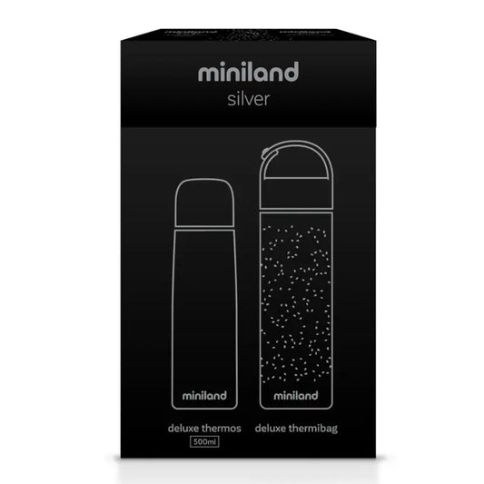 Thermos Deluxe Silver 500 ml avec pochette isotherme Miniland - Image 3