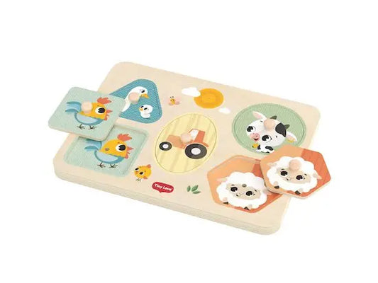 Tiny Love Puzzle musical en bois Farmers - Image 1