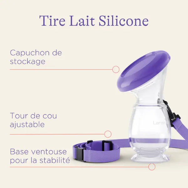 Tire-lait silicone - recueil lait Lansinoh - Image 4