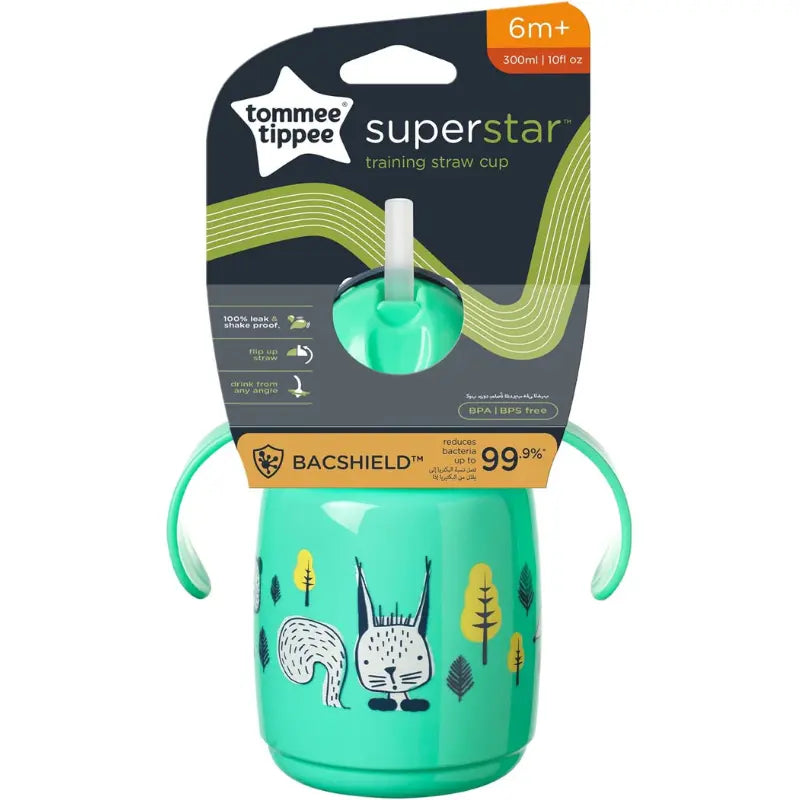 Tommee Tippee Tasse à paille Super Star 300ml - Vert - Image 2