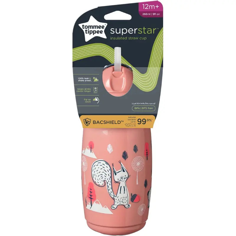 Tommee Tippee Tasse Isotherme à Paille Super Star 266ml - Rose - Image 2