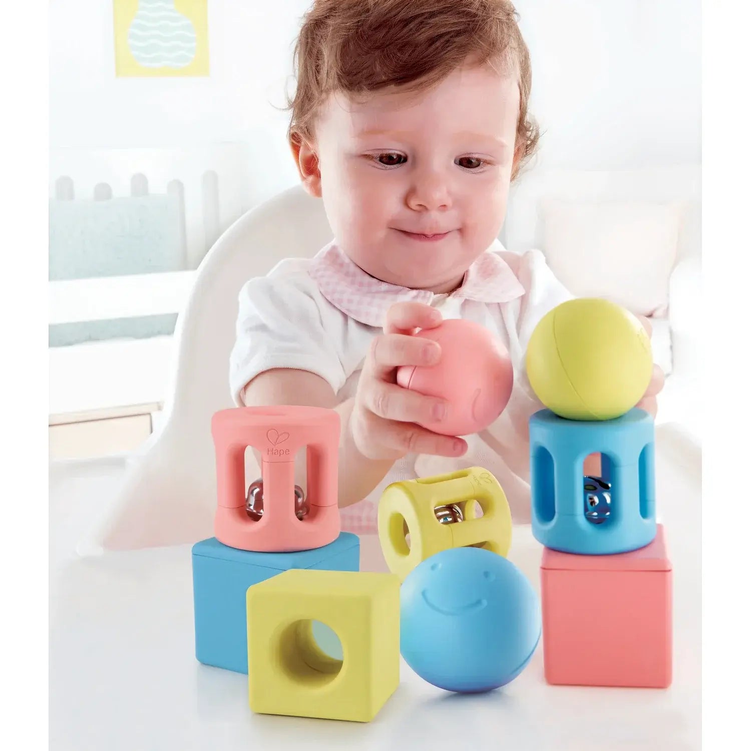 Trio de jouets géométriques en riz - Image 2