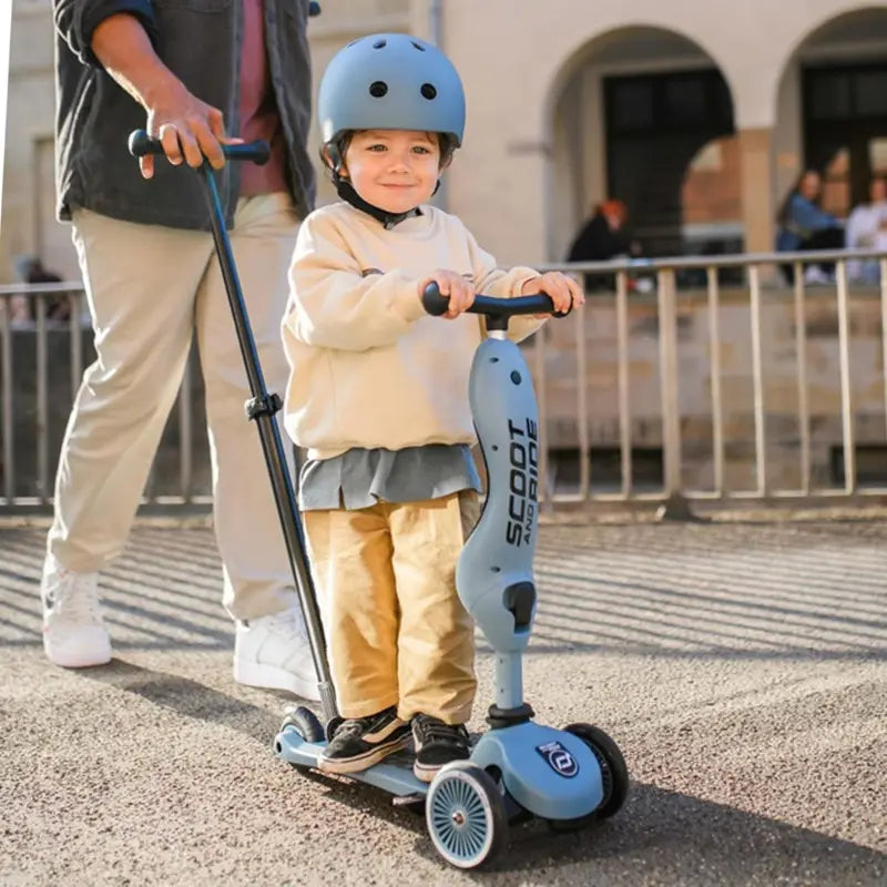 Trottinette 2 en 1 pour enfant avec guidon Bleu - SCOOT AND RIDE - Image 3