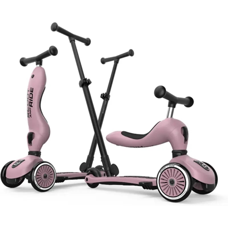 Trottinette 2 en 1 pour enfant avec guidon Rose - SCOOT AND RIDE - Image 2