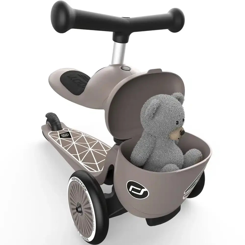Trottinette Scoot And Ride 2 en 1 Highwaykick 1 Lifestyle – Lignes brunes - Image 3