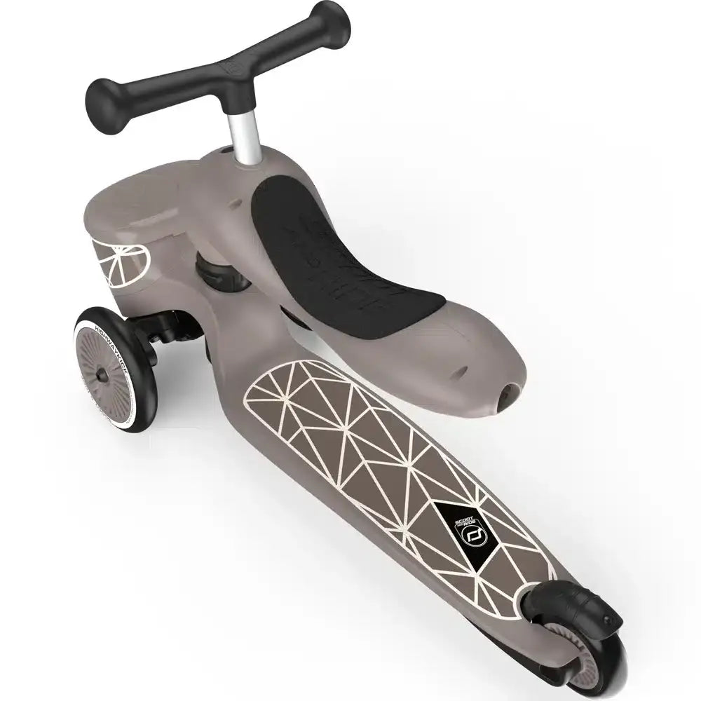 Trottinette Scoot And Ride 2 en 1 Highwaykick 1 Lifestyle – Lignes brunes - Image 4
