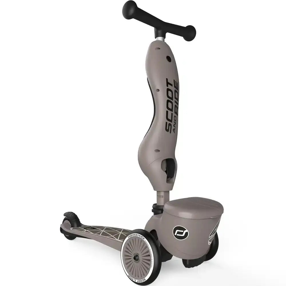 Trottinette Scoot And Ride 2 en 1 Highwaykick 1 Lifestyle – Lignes brunes - Image 5