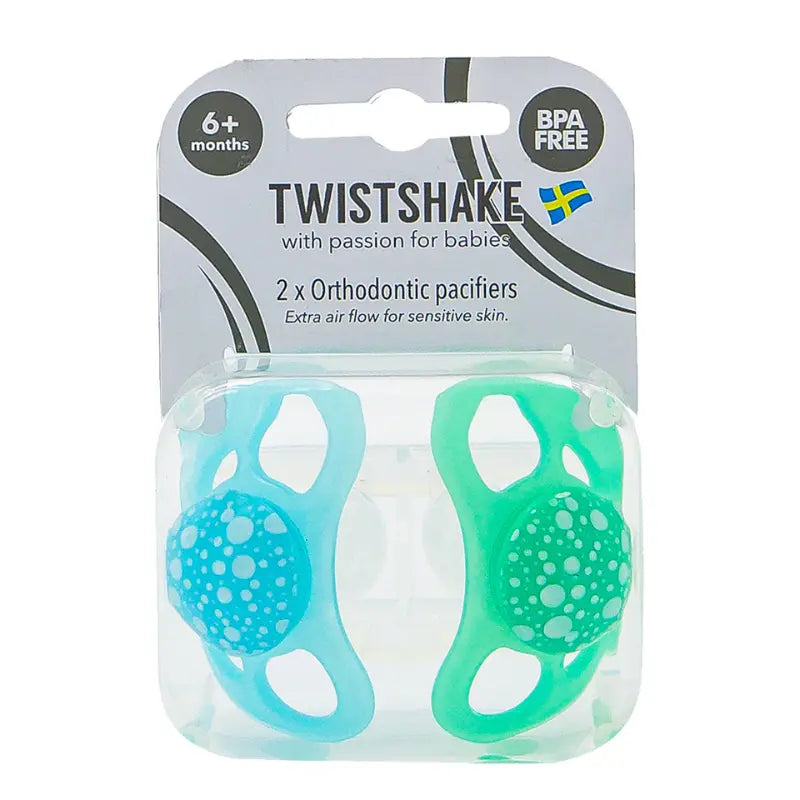 Twistshake 2X  Orthodontic pacifiers 6+M