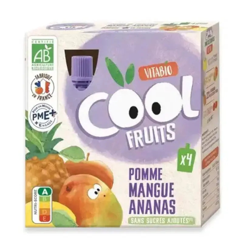 Vitabio Cool Fruits Pomme Mangue Ananas 4x90g - Image 1