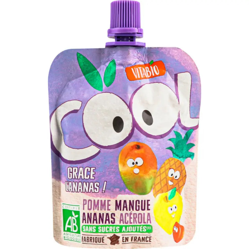 Vitabio Cool Fruits Pomme Mangue Ananas 4x90g - Image 2