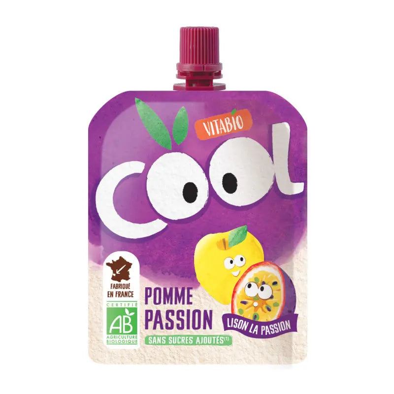 Vitabio Cool Fruits Smoothie Bio Pomme Fruit de la Passion 90 g - Image 1