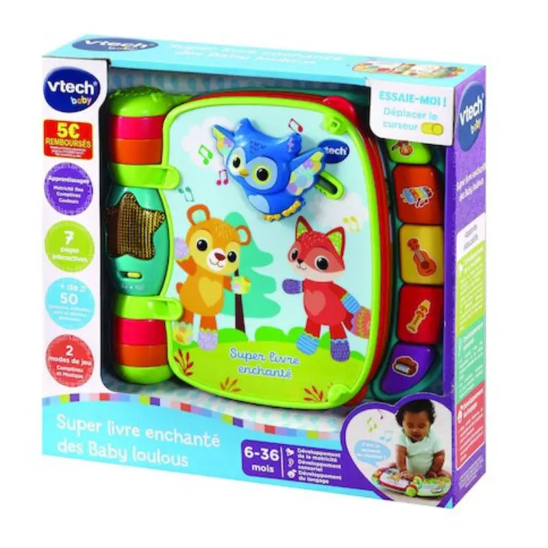 Vtech Baby Super livre enchanté des baby loulous bleu - Image 3
