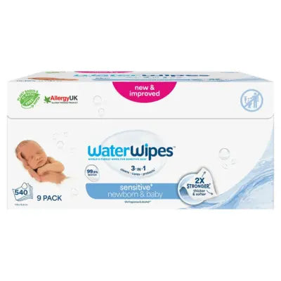 WaterWipes Lingettes Bébé Pack 9 x 60 Lingettes - Image 1