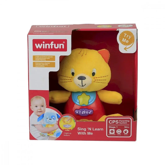 WinFun – Peluche pour bébé Qui Parle en français et Diffuse des lumières - Image 1