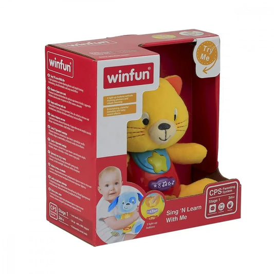 WinFun – Peluche pour bébé Qui Parle en français et Diffuse des lumières - Image 3