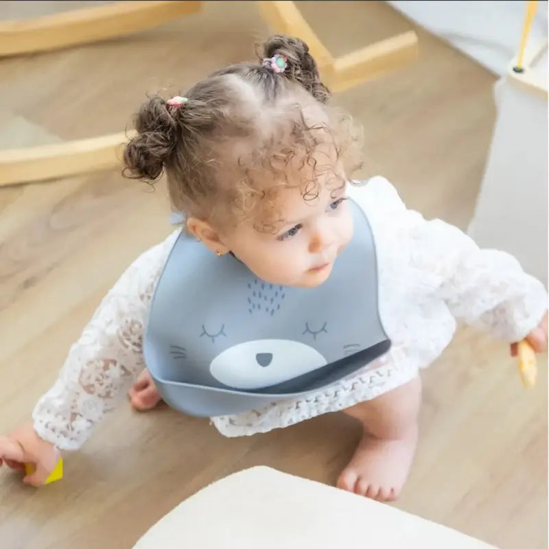 YUMMY Bavoir Chat en Silicone avec Poche 9M+ - Image 9